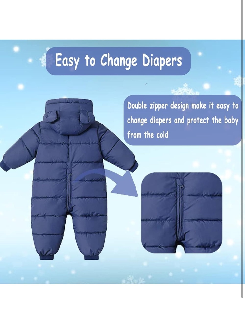 Ilyboz Toddler Snowsuit Cute Baby Bear Suit-3T/1015-bb5 - Picture 2 of 7